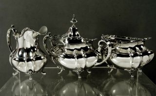 Reed & Barton Sterling Tea Set 1947 Hampton Court - No Mono 3