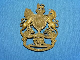 Wwi - Wwii British Cap Hat Badge,  Helmet Plate,  Royal Artillery (10)