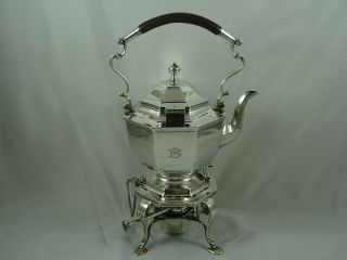 , solid silver KETTLE ON STAND,  1917,  1499gm - Mappin & Webb 2