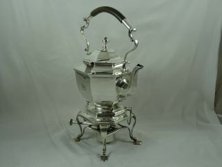 , solid silver KETTLE ON STAND,  1917,  1499gm - Mappin & Webb 3
