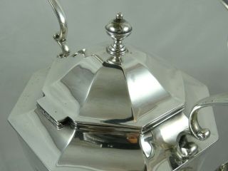 , solid silver KETTLE ON STAND,  1917,  1499gm - Mappin & Webb 4