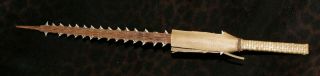 Antique Kiribati (gilbert Islands) Shark Tooth Sword (dagger) 25 " X 2 " 19th C.