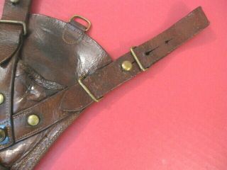 Boer War Era British Army Officer ' s Leather Sword Frog or Hanger - 4
