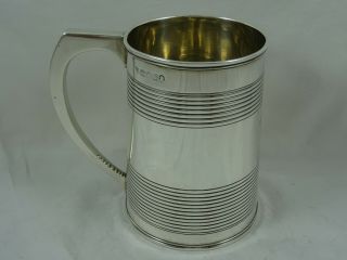 Quality,  George Iii Solid Silver Pint Tankard,  1808,  375gm - Bateman