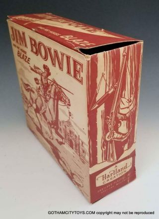 1957 NMIB Hartland JIM BOWIE 817,  Rare BOX & TAG w.  ALL ACCESSORIES 10