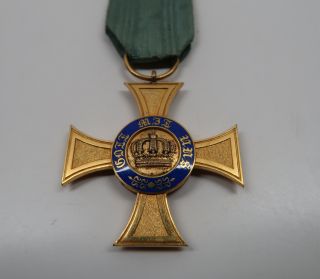 Ww1 German Pin Prussian Cross Badge Medal Ww2 Royal Order Of The Crown Enamel