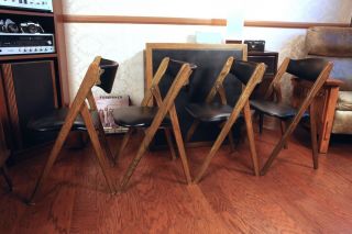 Vintage Mid Century Coronet Wonderfold Willkie Chairs (4),  Chairs only,  no table 10