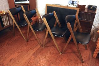 Vintage Mid Century Coronet Wonderfold Willkie Chairs (4),  Chairs only,  no table 9