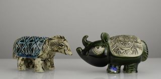 Rare Gustavsberg Sweden Art Pottery Monitor Lizard Figurine Design Lisa Larson 9