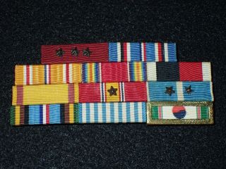 Wwii,  Korea,  & Later 11 Place Navy Enlisted Ribbon Bar 