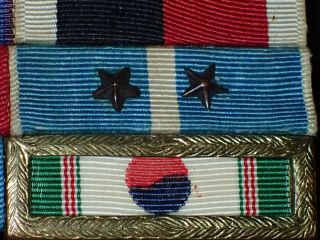 WWII,  Korea,  & Later 11 Place Navy Enlisted Ribbon Bar ' Loma Linda ' Mount - Fine 4
