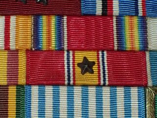 WWII,  Korea,  & Later 11 Place Navy Enlisted Ribbon Bar ' Loma Linda ' Mount - Fine 5