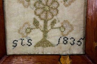 A FINE DATED 1835 PA NEEDLEWORK SAMPLER SIGNED 