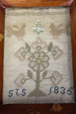 A FINE DATED 1835 PA NEEDLEWORK SAMPLER SIGNED 