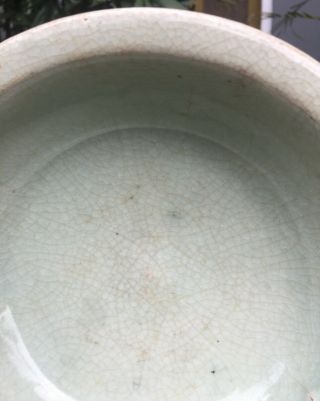 Large Antique Chinese Song Longquan Green Celadon Porcelain Bowl 3