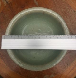 Large Antique Chinese Song Longquan Green Celadon Porcelain Bowl 9