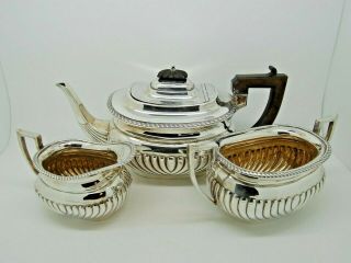 Antique Silver Three Piece Tea Set London 1905 – Horace Woodward & Co Ltd 1032g