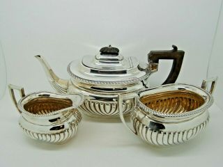Antique Silver Three Piece Tea Set London 1905 – Horace Woodward & Co Ltd 1032g 2