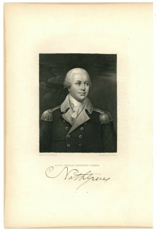 Nathanael Greene,  Revolutionary War General Continental Army,  Engraving (7879)