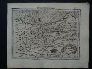 1608 Hondius Mercator Atlas Map Biscay - Leon - Gipuzkoa - Spain - Biscaia