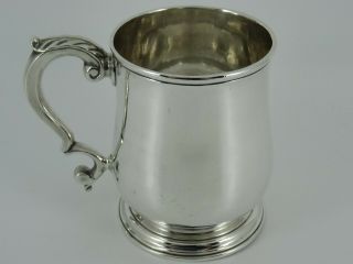 Georgian George Ii Solid Sterling Silver Christening Mug Tankard London 1743