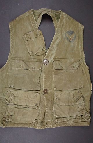 Wwii Usaaf Type C - 1 Survival Vest,  Combat Worn