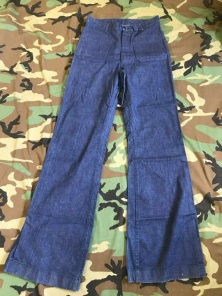 Us Navy Trousers Utility Dungaree Denim Type I Jeans Pants Sz 36 Regular