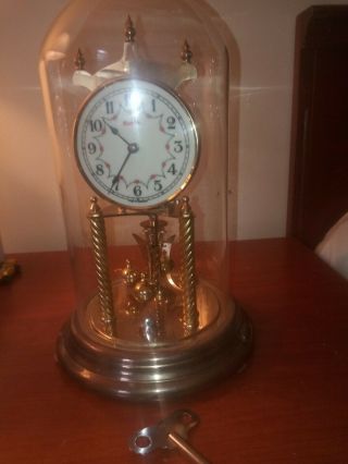 Vintage Kundo Anniversary Clock (germany) And With Key