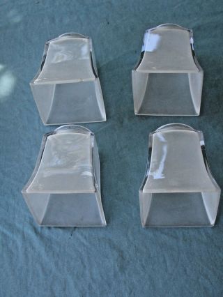 2 Antique Mission,  Arts and Crafts Sconce,  Frosted Glass Shades 9