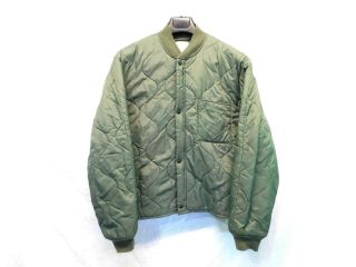 Usaf M Green Cwu - 9/p Quilted Liner Flyers Jacket Usaf Us Air Force Military Md