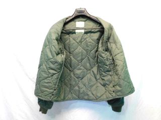 USAF M Green CWU - 9/P Quilted Liner Flyers Jacket USAF US Air Force Military Md 2