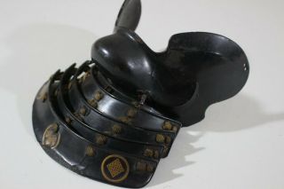 Hanpo (mask) W/gold Family Mark Of Yoroi (armor) : Edo : 6.  7 × 3.  4 × 3.  9 " 340g