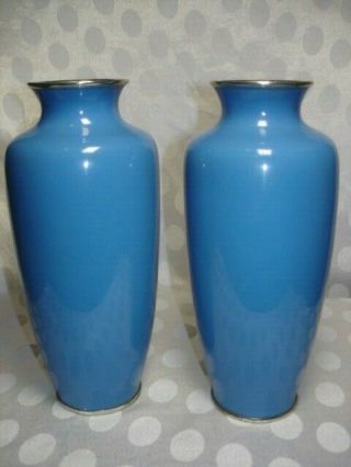 Vintage Pair Signed Ando Japanese Cloisonne Vases 4