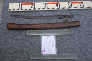 Japanese Katana Wakizashi Short Sword 36.  9cm With Sheath Free/s Fr Japan (1288m)