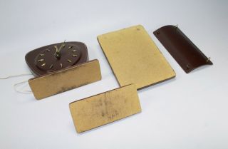Unique JACQUES ADNET Designer Office Set - leather desk clock &more - Art Deco 11
