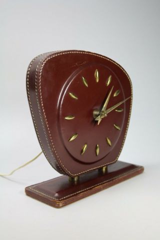 Unique JACQUES ADNET Designer Office Set - leather desk clock &more - Art Deco 4