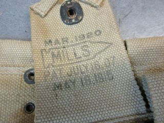 US WW1 M1910 MILLS WOVEN CARTRIDGE BELT M1903 SPRINGFIELD M1917 ENFIELD 6