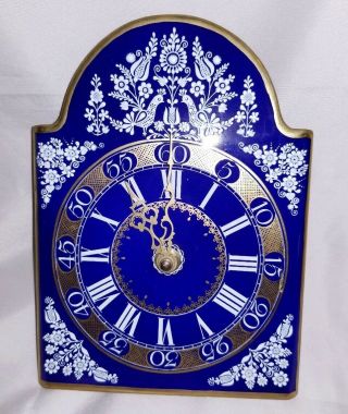 Vintage Austrian Aichberger Design Wiener Emailmanufaktur Enamel Wall Clock