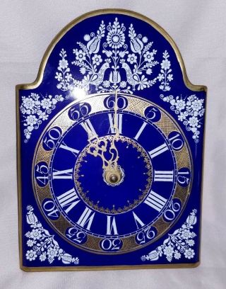 Vintage Austrian Aichberger Design Wiener Emailmanufaktur Enamel Wall Clock 5