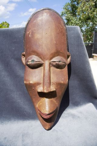 Antique African Tribal Man Mask Sculpture Mourning Okuyi Punu/lumbo Tribe Gabon