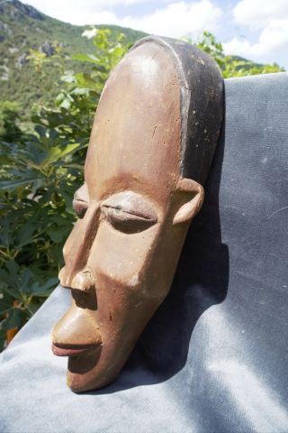 Antique African Tribal Man Mask Sculpture Mourning Okuyi Punu/Lumbo Tribe Gabon 3