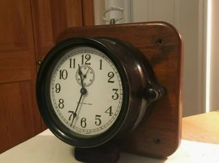 Wwii 1944 Seth Thomas Mark I Deck Clock " 8 Day " All And Beauty As - Is