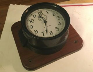 WWII 1944 Seth Thomas Mark I Deck Clock 