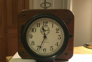 WWII 1944 Seth Thomas Mark I Deck Clock 