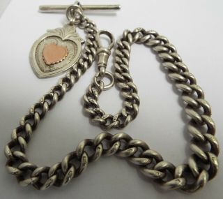 ANTIQUE 1911 STERLING SILVER FULL HUNTER POCKET WATCH & CHAIN 4
