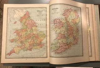 Gram ' s Unrivaled Family Atlas of the World Indexed 1884 6