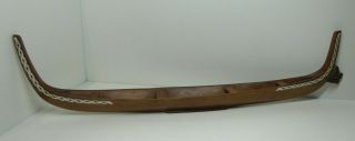 Vintage Carved Pacific Solomon Island Canoe Carved Prow Inlaid Shell Maori Waka