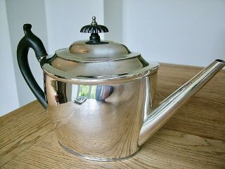 Hm1800 Large Size Georgian Solid English Silver Teapot James Mince London 537g