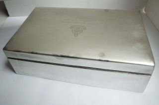 FINE HUGE HEAVY 1060g ENGLISH ANTIQUE 1930 STERLING SILVER CIGARETTE HUMIDOR BOX 8