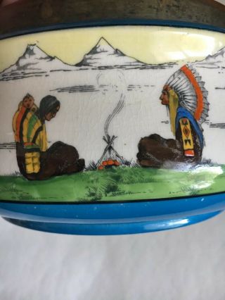 Rare And Unusual Antique Native American Indian Ceramic Bowl - Hammond Turner.